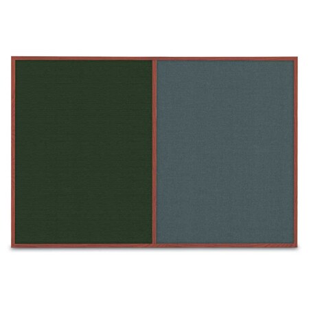 United Visual Products Slim Style Indoor Enclosed Corkboard, 42 UVRDS42SBH-GOLD-COBACC